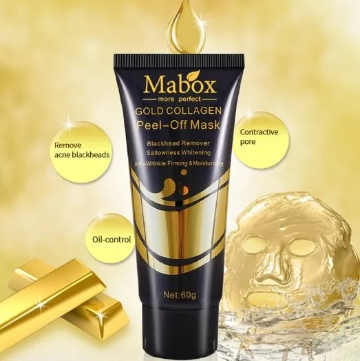 24K Gold Collagen Peel Off Mask -  Blackhead Remover and Deep Cleansing Peeling Mask