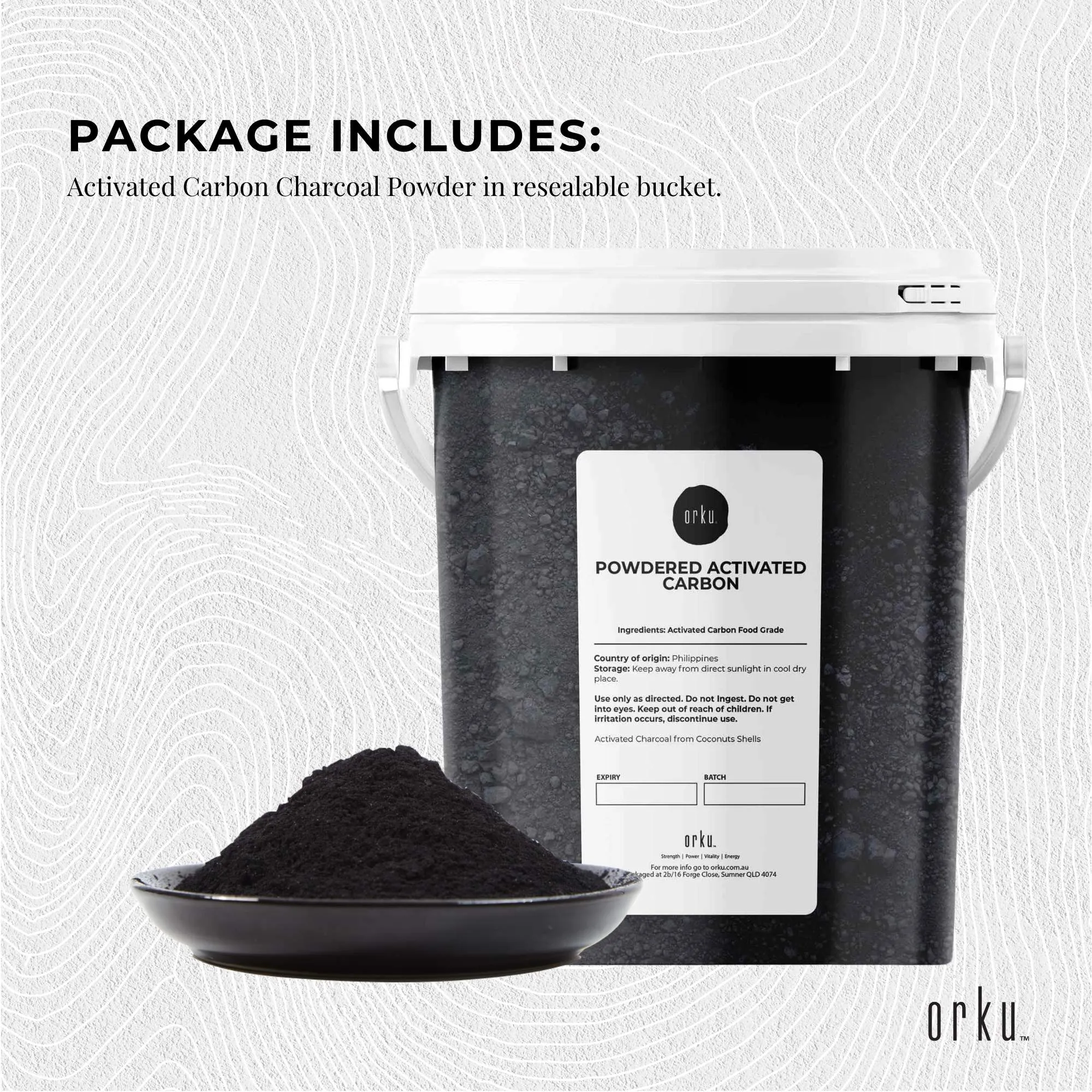 400g Activated Coconut Charcoal Powder for Teeth Whitening & Skin