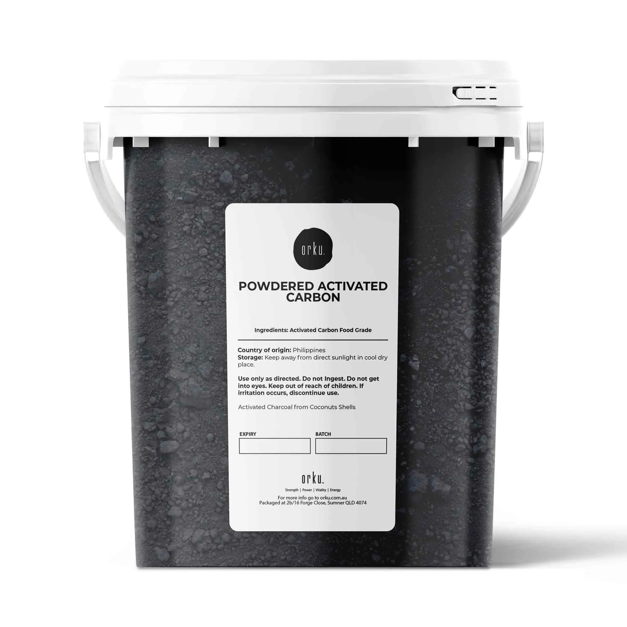 Activated Carbon Powder Coconut Charcoal Bucket - Teeth Whitening   Skin