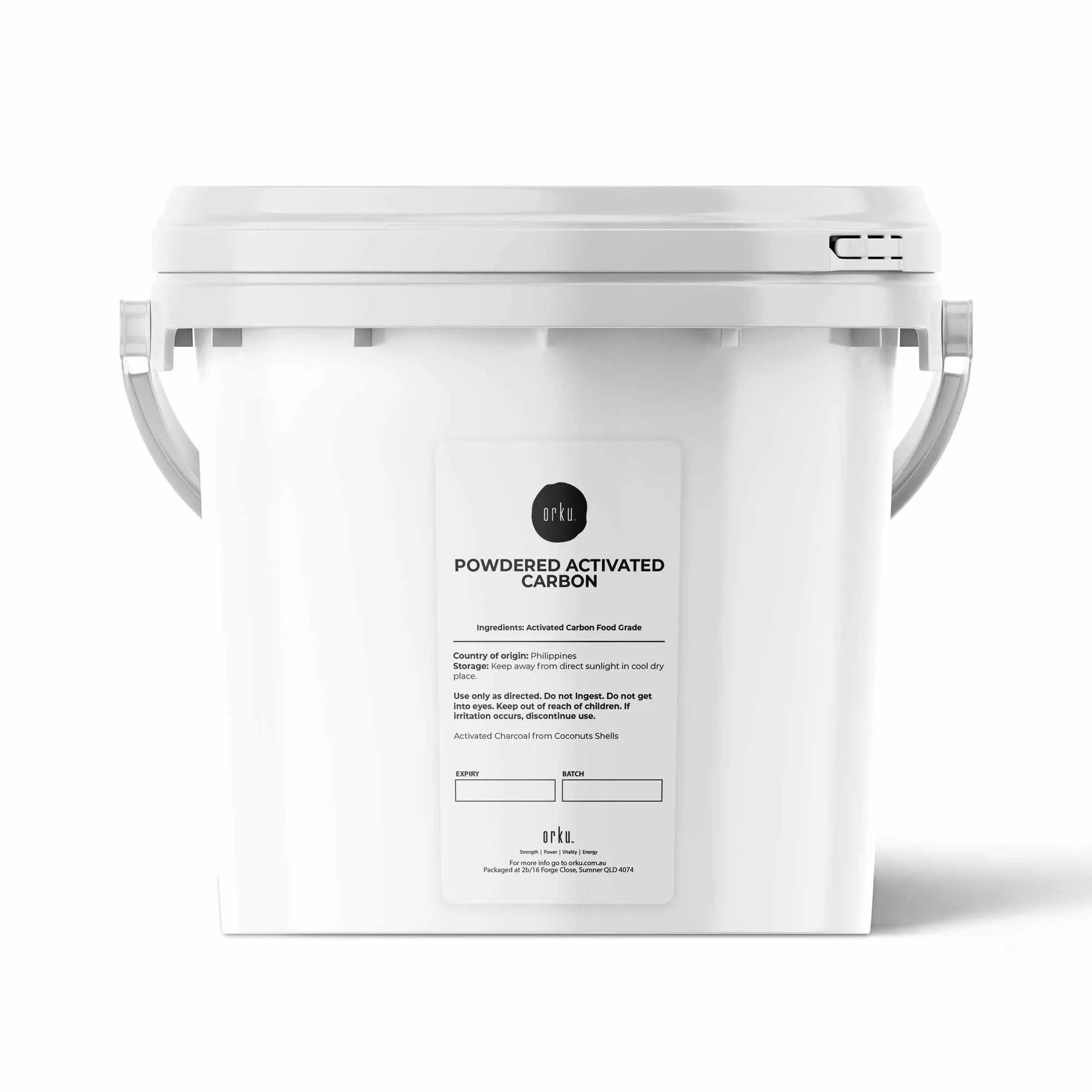 Activated Carbon Powder Coconut Charcoal Bucket - Teeth Whitening   Skin