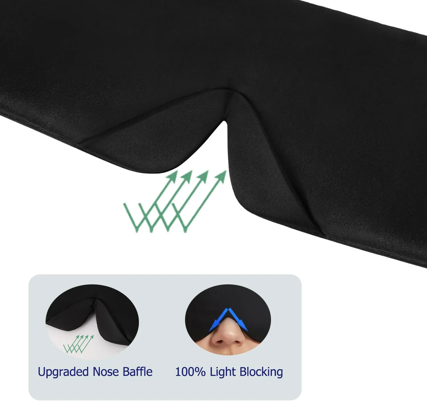 ALASKA BEAR Wraparound Style Silk Eye Mask, Sleeping Mask for Full Blackout, Pitch Black