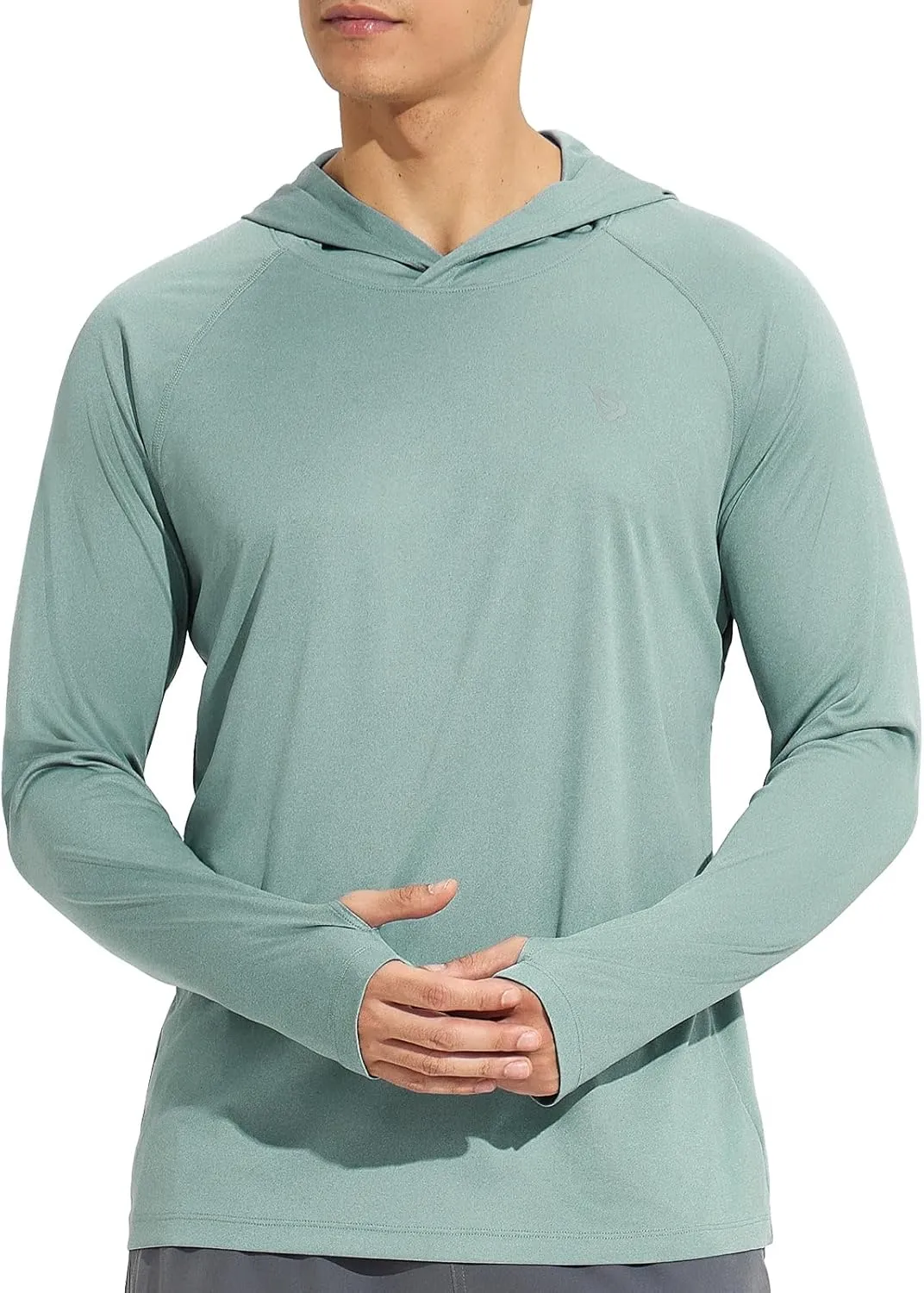 baleaf Men's Sun Protection Hoodie Shirt UPF 50  Long Sleeve UV SPF T-Shirts Rash Guard Fishing Swimming Lightweight