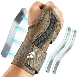 Carpal Tunnel Wrist Brace For Work With Splint and Palm Cushion, Wrist Pain Relief Support for Men and Women, Ideal for Carpal Tunnel, Tendinitis, Arthritis (Right Hand, S/M)