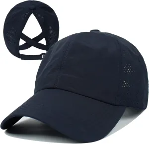 DOOVID Baseball Cap Women Summer Mesh Sports Cap Criss Cross Ponytail Baseball Hat