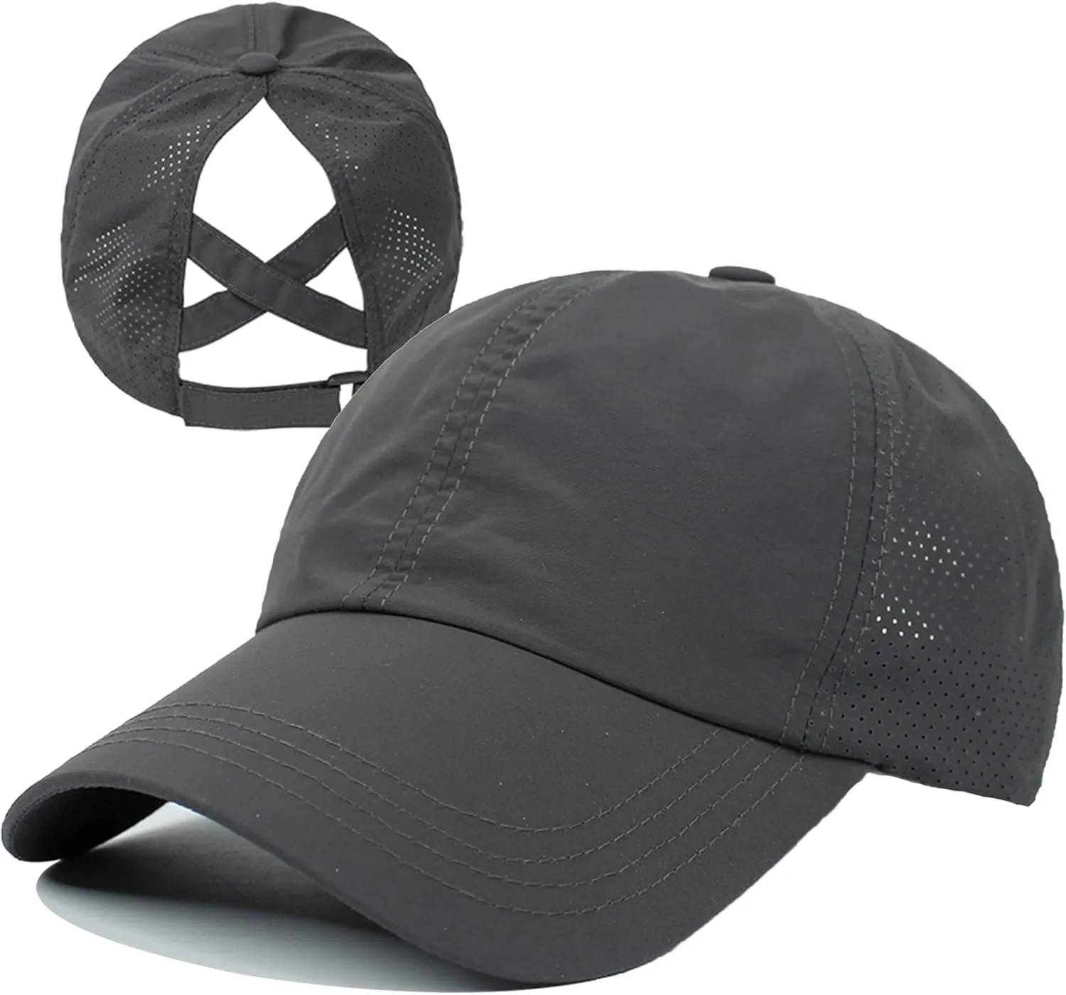 DOOVID Baseball Cap Women Summer Mesh Sports Cap Criss Cross Ponytail Baseball Hat
