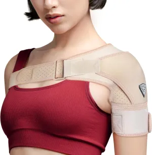 FIGHTECH Shoulder Brace for Torn Rotator Cuff for Men and Women - 4 Sizes - Support & Pain Relief (Nude, Small/Medium)