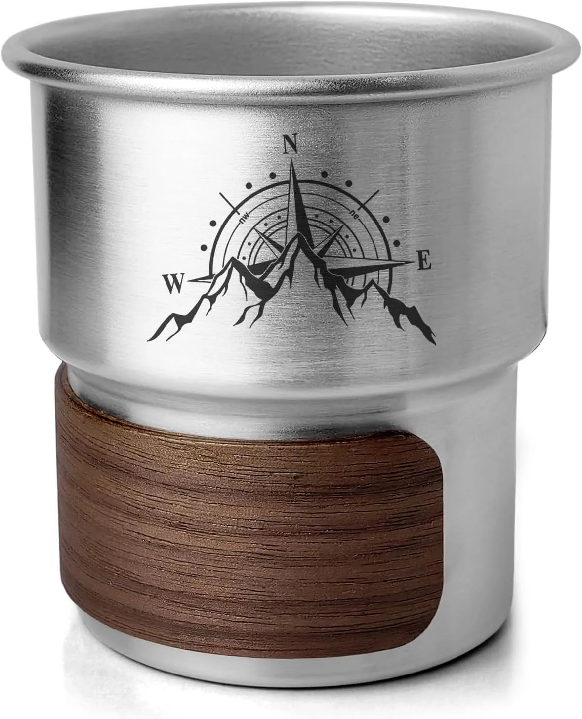 Funny Stainless Steel Camping Coffee Cup for Camping Lover, Outdoor Camping Mug for Coffee Cold Beverages, Portable Camping Hiking Backpacking Travel Cup 9.5oz(280ml), Arctic Snow Mountain