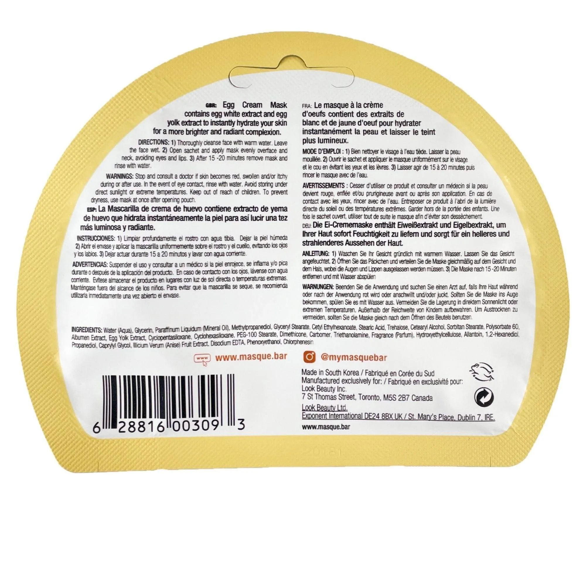 IN.gredients Egg Cream Mask