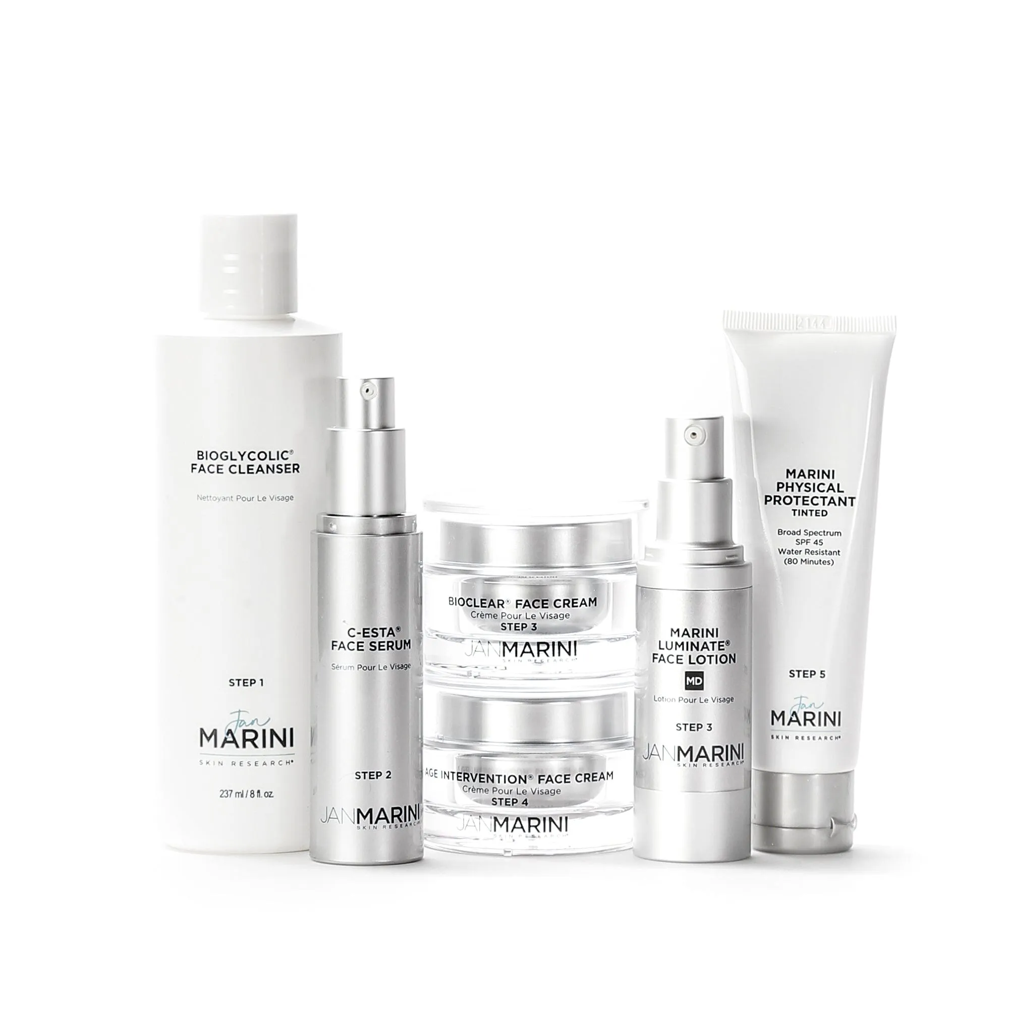 Jan Marini Skin Care Management System MD - Dry/Very Dry Skin with Marini Physical Protectant Tinted SPF 45