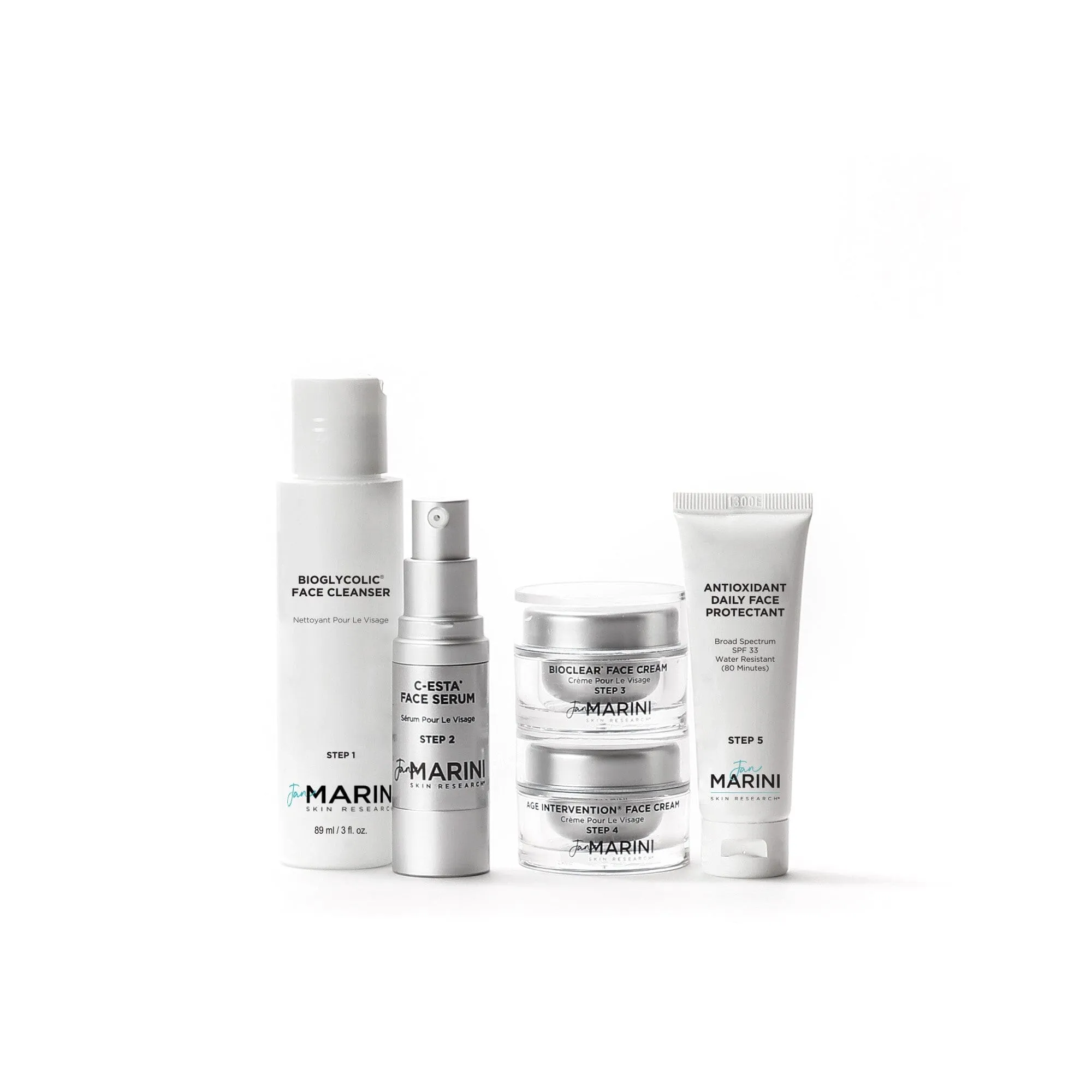 Jan Marini Starter Skin Care Management System-Dry/Very Dry Skin with Antioxidant Daily Face Protectant SPF 33