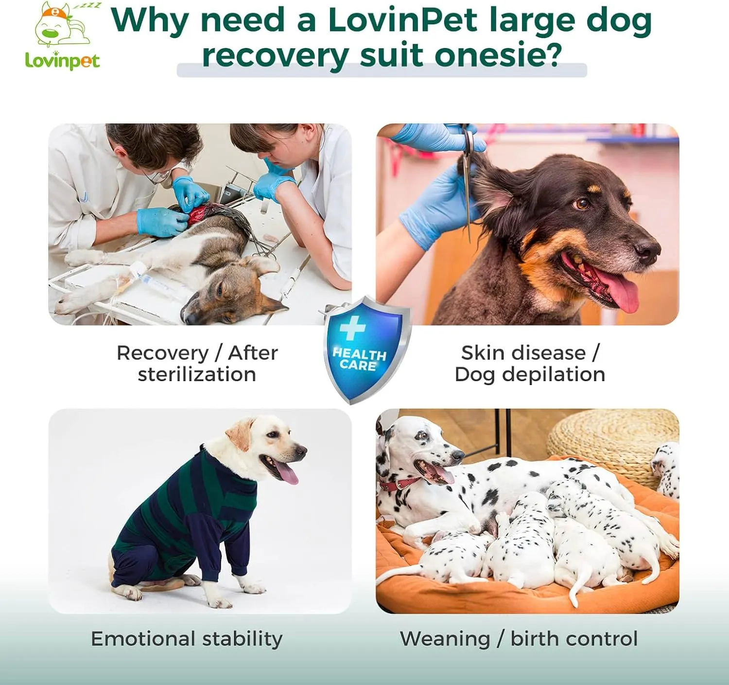 LovinPet Dog Recovery Suit for Large Medium Dogs Cut-Out Design of Abdomen Bodysuit Onesie for Shedding Skin Disease Pet Pajamas Dog Anti Licking Bodysuit for Abdominal Wound After Surgery,3XL