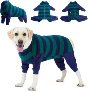 LovinPet Dog Recovery Suit for Large Medium Dogs Cut-Out Design of Abdomen Bodysuit Onesie for Shedding Skin Disease Pet Pajamas Dog Anti Licking Bodysuit for Abdominal Wound After Surgery,3XL