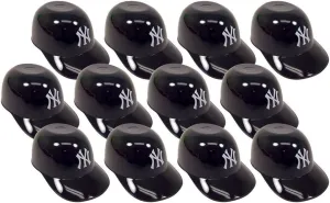 MLB Mini Batting Helmet Ice Cream Sundae/Snack Bowls, Yankees - 12 Pack