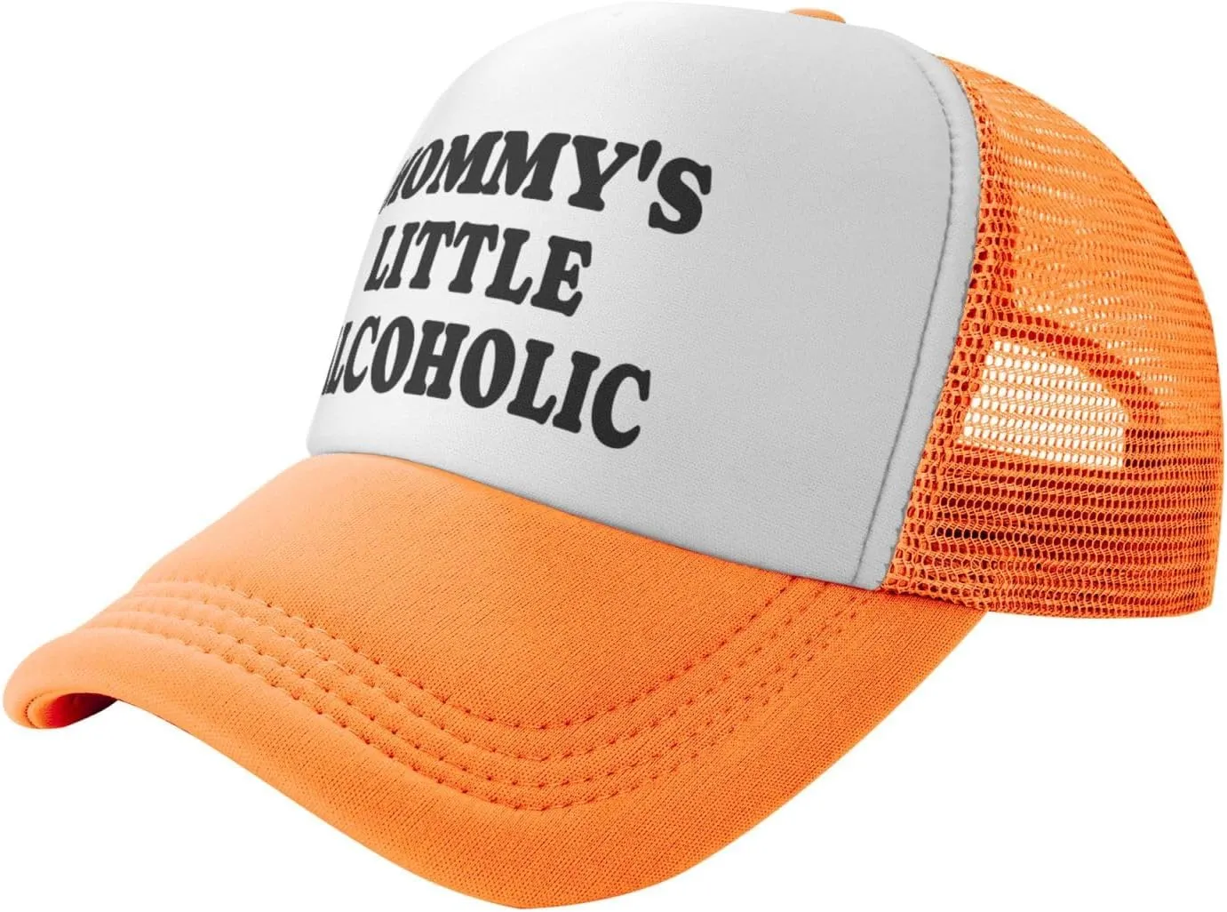 Mommy's Little Alcoholic Hat Funny Trucker Hats Mesh Baseball Cap, Adjustable Fishing Caps Hat for Men Women