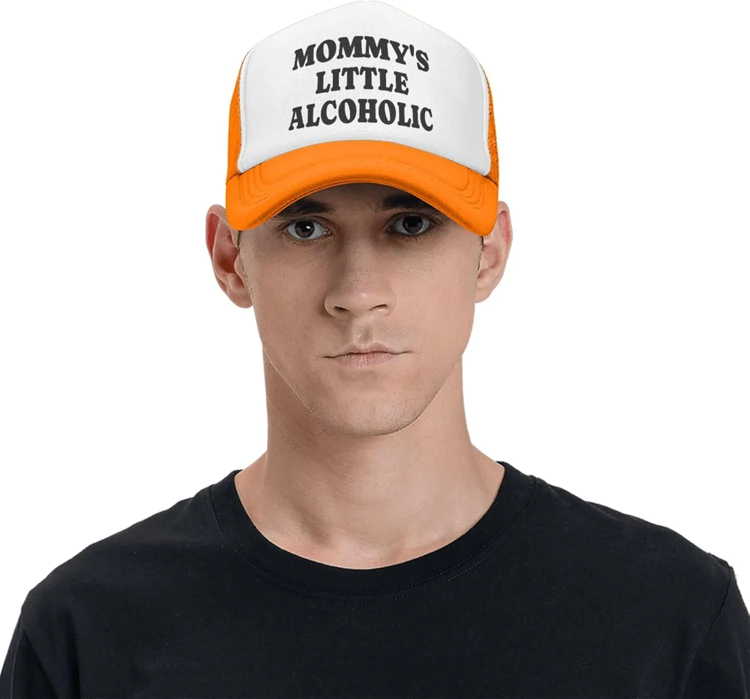 Mommy's Little Alcoholic Hat Funny Trucker Hats Mesh Baseball Cap, Adjustable Fishing Caps Hat for Men Women