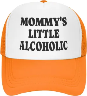 Mommy's Little Alcoholic Hat Funny Trucker Hats Mesh Baseball Cap, Adjustable Fishing Caps Hat for Men Women