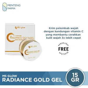 Ms Glow Radiance Gold Gel 15 Gr - Whitening Booster Dengan Ekstrak Gold dan Vitamin C