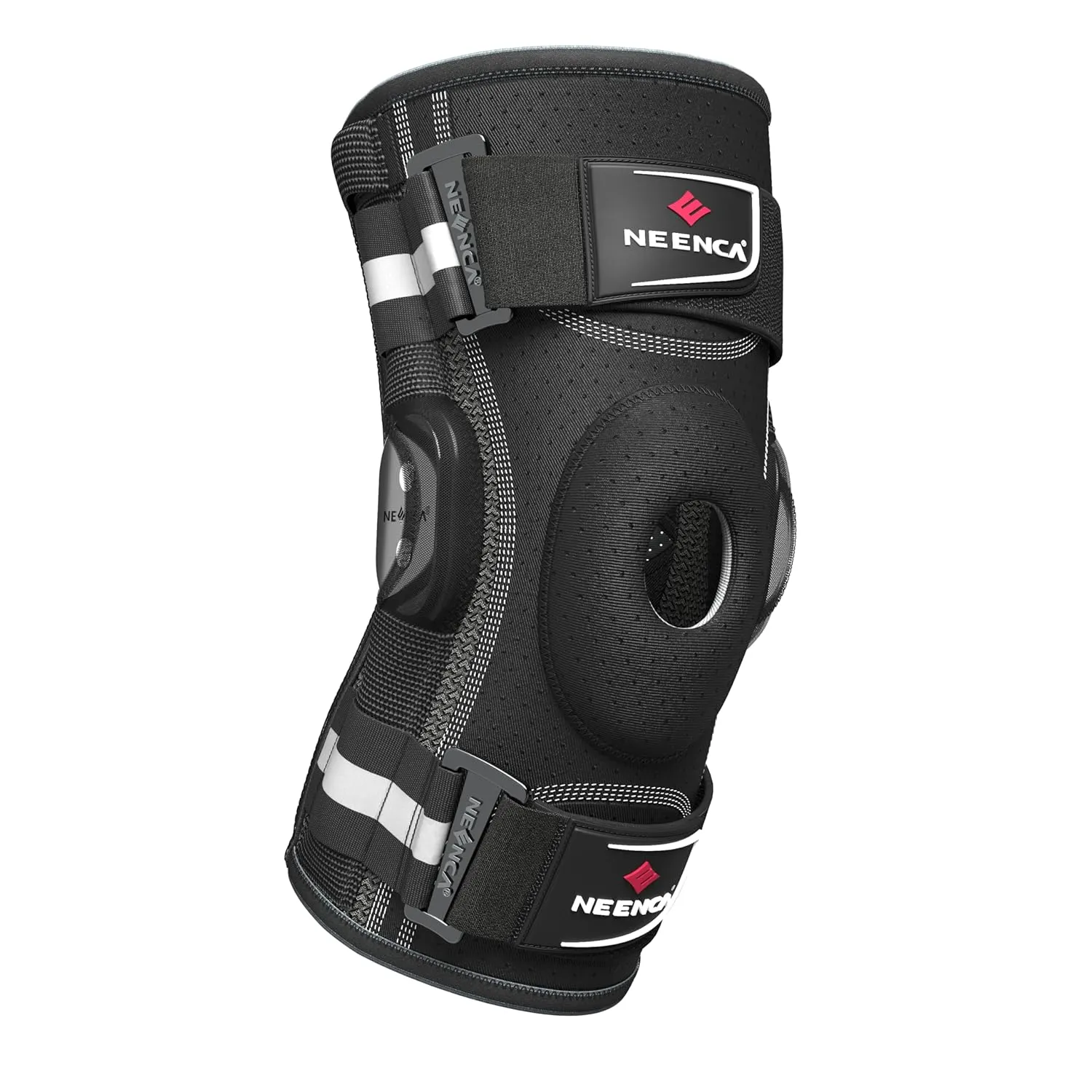 NEENCA Professional Knee Brace for Knee Pain, Adjustable Hinged Knee Support with Removable Side Stabilizers, Strong Stability for Joint Pain Relief, Arthritis, Meniscus Tear, ACL, PCL, Runner, Sports