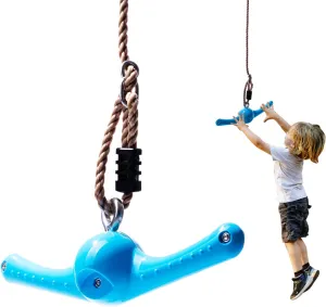 Ninja-Twister Swing Spins Set, 360 Handle Twist-Kid Ninja Hang Toys, Adjustable Slackline Attachments, Playground Doorway Outdoor Backyard Toddler Swing, Exercise Coordination & Strength