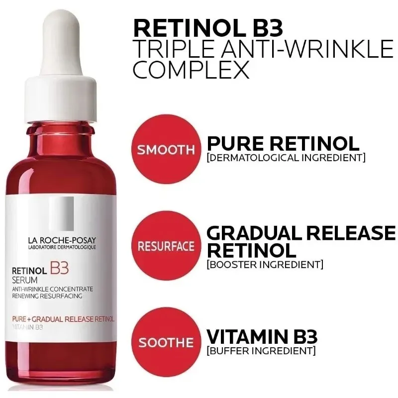 Original LA ROCHE POSAY Skin Care Set (Effaclar, Niacinamide, Retinol Serum, Sunscreen, Cicaplast, Cream Oil Control, Foaming Cleanser)