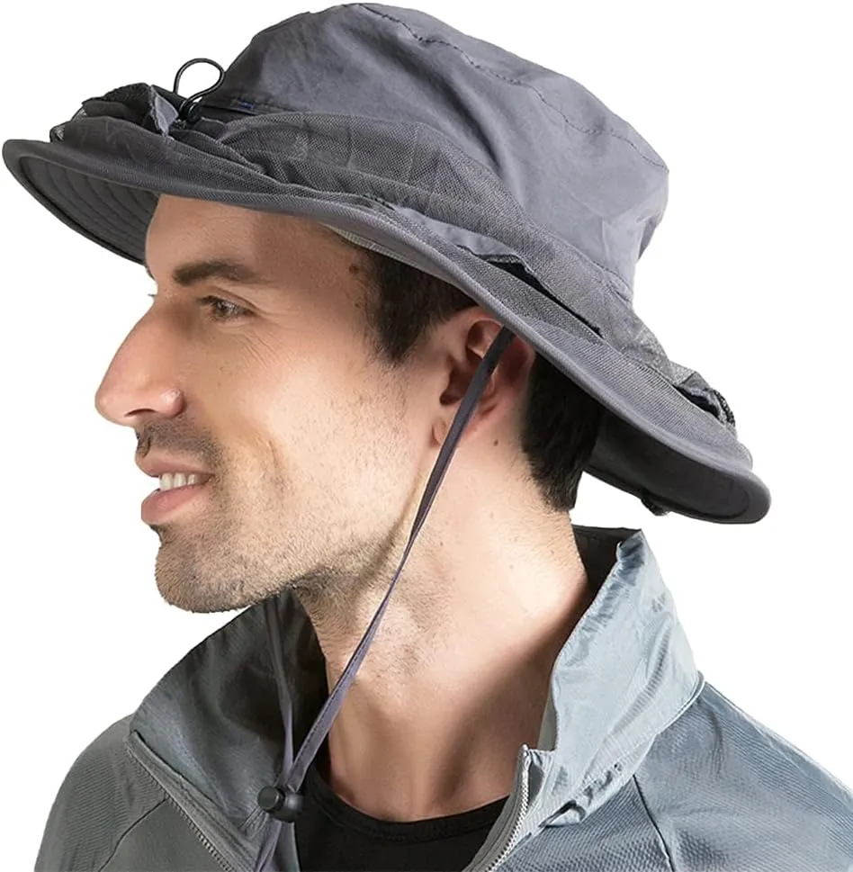 Peicees Head Net Hat for Men Women Adventure Fishing Hat Safari Hat for Hunting Camping Hiking