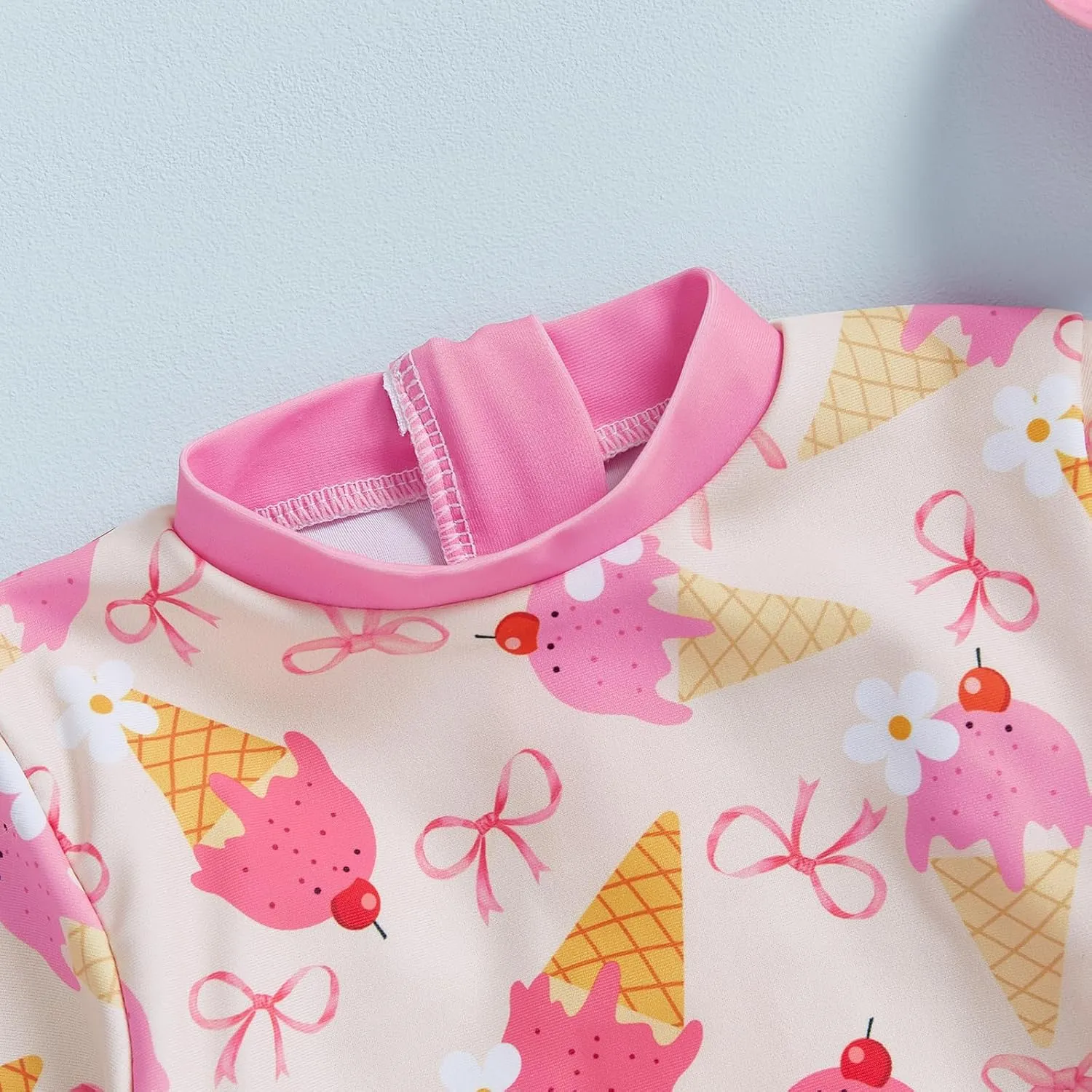 pengnight Toddler Baby Girl Swimsuit One-Piece Long Sleeve Ruffle Floral Print Rash Guard Zipper Bathing Suit