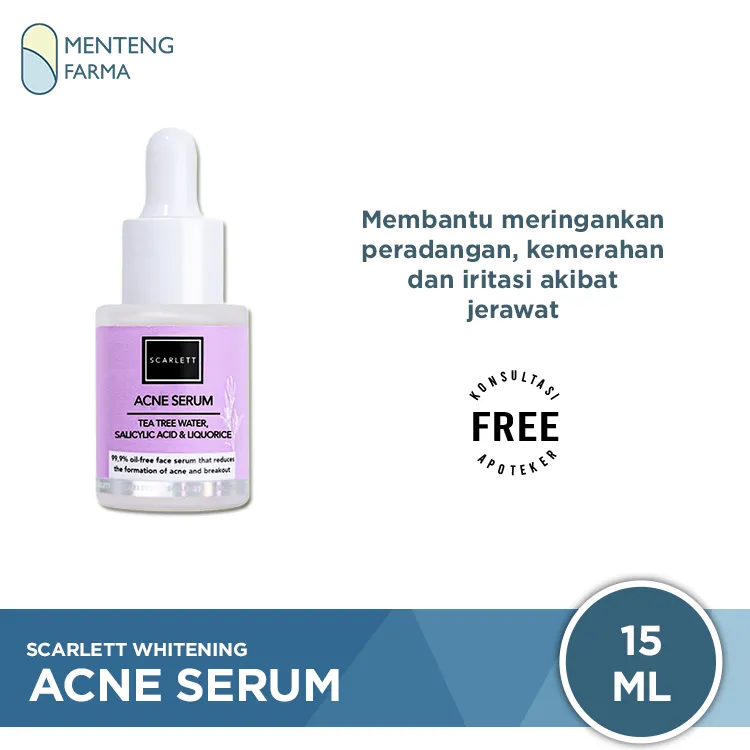 Scarlett Whitening Acne Serum 15 ML - Serum Untuk Kulit Berjerawat