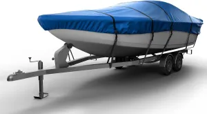 Seal Skin Covers Universal Boat Cover, Waterproof Marine-Grade Cover for 16'-18.5' L & Up to 98" W, Heavy-Duty & UV-Resistant, Ideal for Bass Boats, V-Hull, Fishing & Runboat