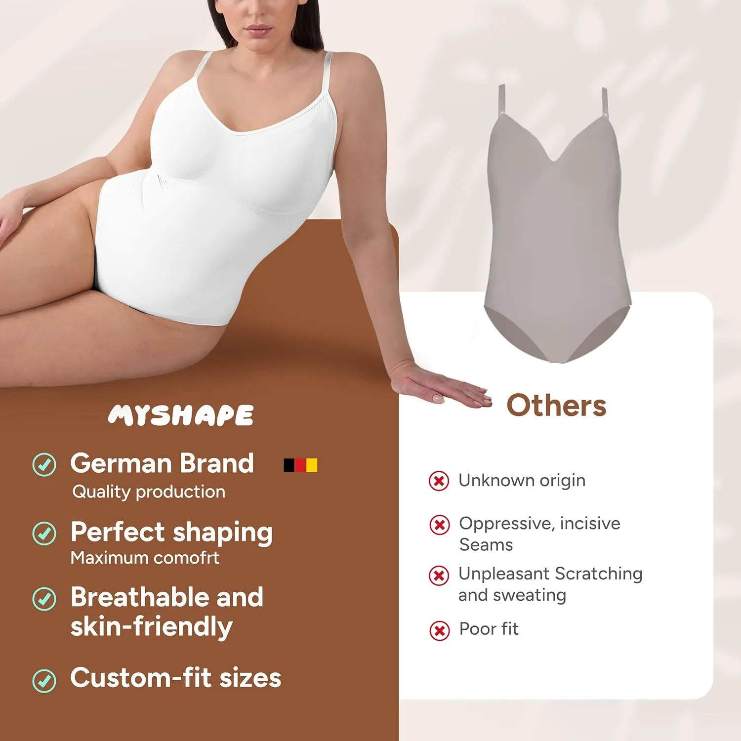 Shapewear Snatched for Women, Tummy Control Bodysuit for Maximum Shaping Effect, Elastic & Skin-Friendly Body Shaper
