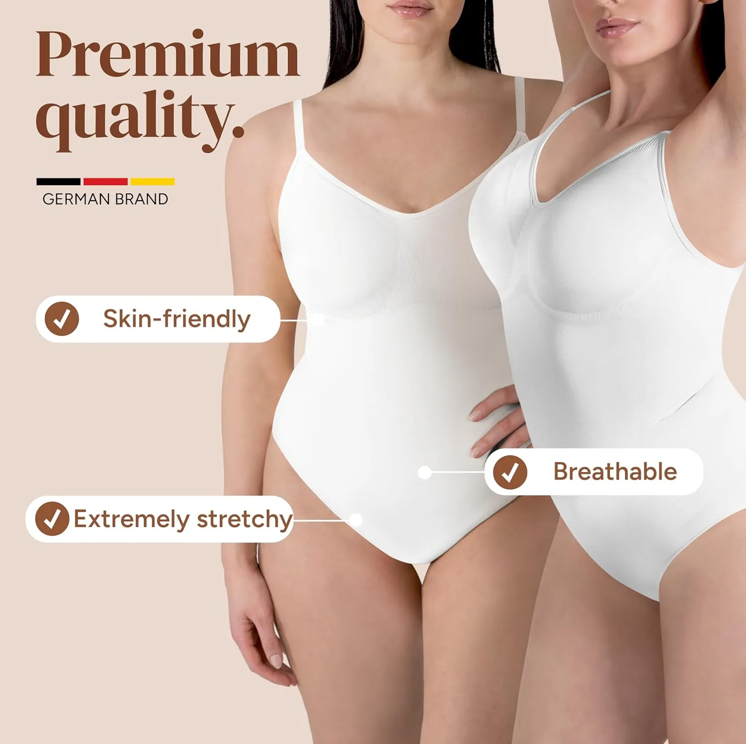 Shapewear Snatched for Women, Tummy Control Bodysuit for Maximum Shaping Effect, Elastic & Skin-Friendly Body Shaper
