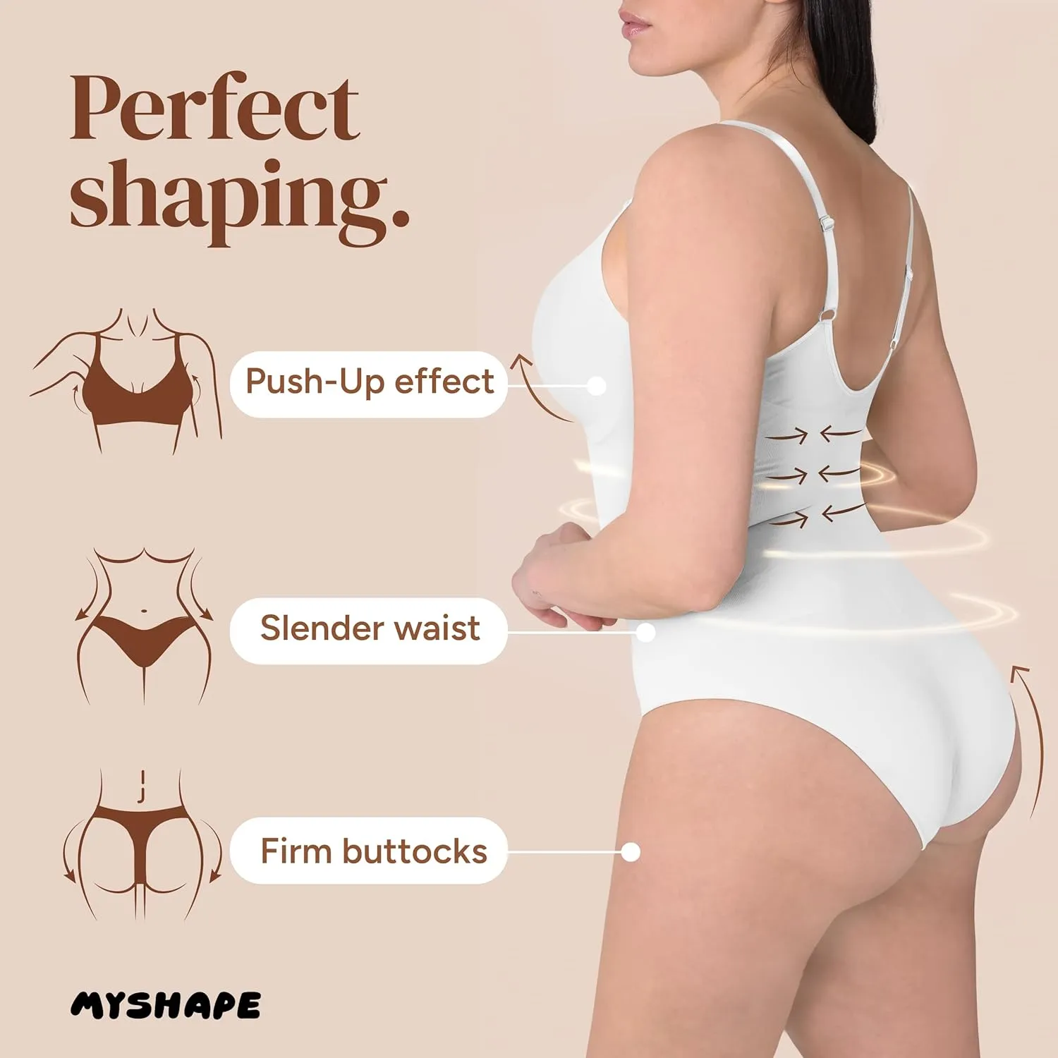 Shapewear Snatched for Women, Tummy Control Bodysuit for Maximum Shaping Effect, Elastic & Skin-Friendly Body Shaper