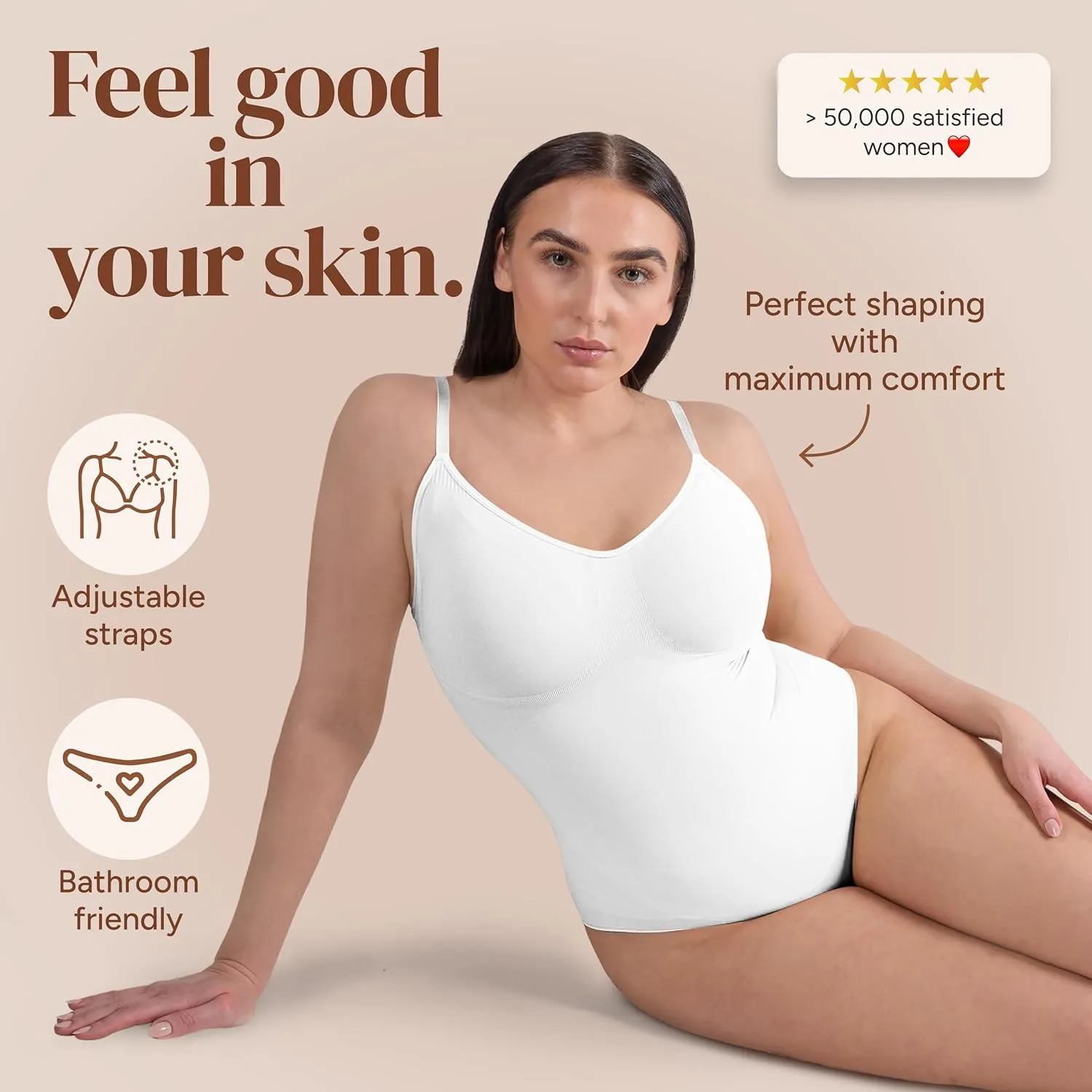 Shapewear Snatched for Women, Tummy Control Bodysuit for Maximum Shaping Effect, Elastic & Skin-Friendly Body Shaper