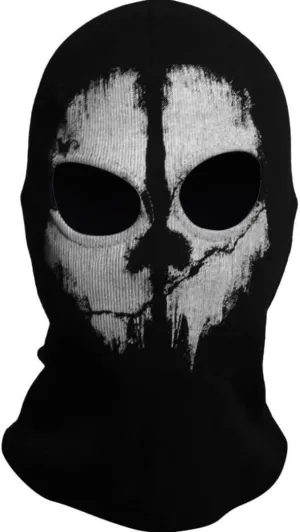 Unisex Ghost Print Stocking Balaclava Mask Good For War Game Halloween Cosplay