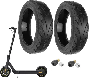 YBang 60/70-6.5 Solid Tubeless Tire with Valve with Built-in Live Glue Repairable for Segway Ninebot Max G30 Scooter 10 inch Self Repairing Non-Slip Tire