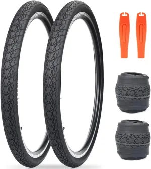 ZUKKA Bike Tire 20x1.75/20x2.125/24x1.75/26x1.75/27.5x1.75 Inch Replacement Bike Tire for Mountain Bike Cruiser Bike